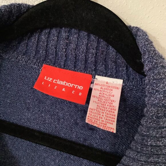 Vintage Retro Fisherman Grandpacore Granny Zip Up Knitted Collared Cardigan L - Picture 4 of 7